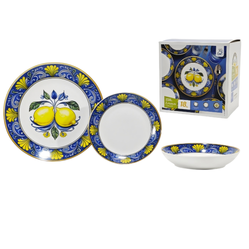 Сет за јадење Gusto Casa 524254  18/1 lemon